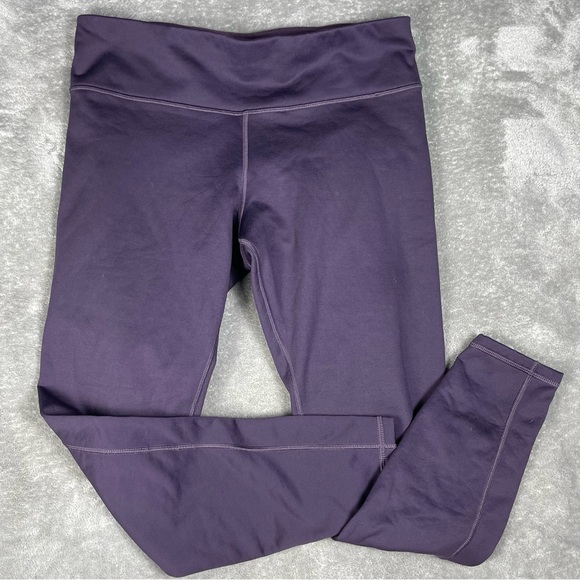 Athleta Leggings Womens L Primaloft Alpine Valley Tight Fleece Lined Purple - Picture 4 of 9